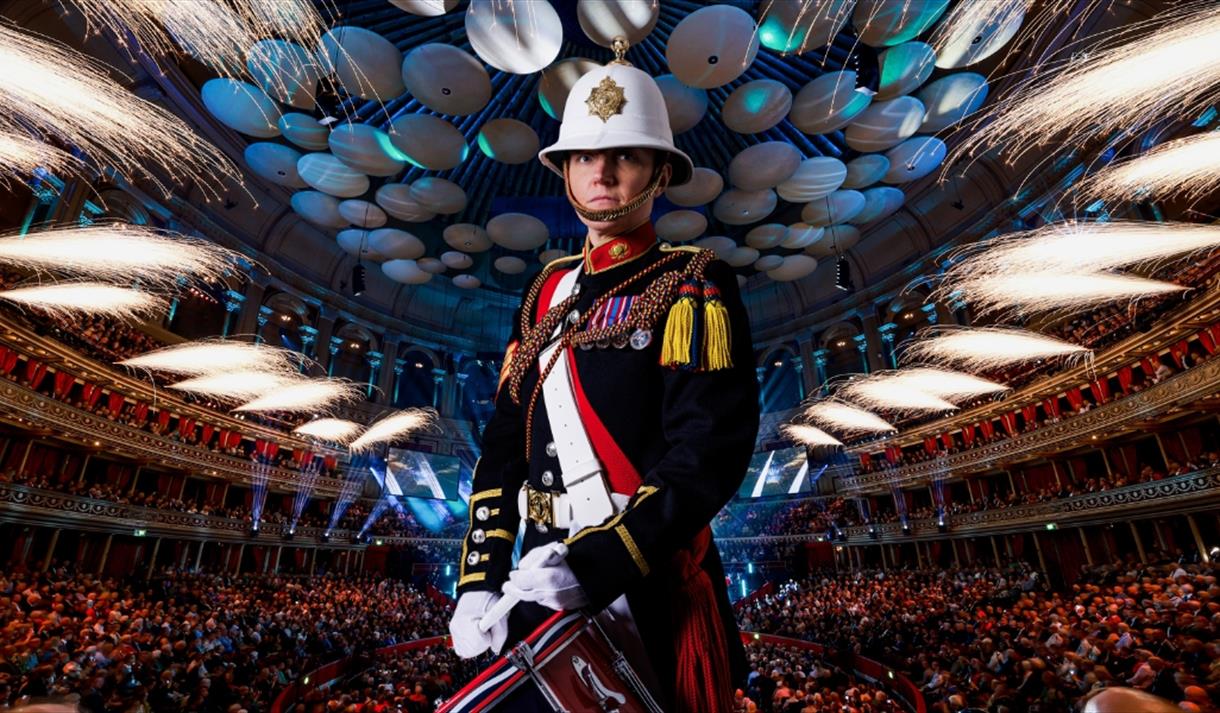soldier on a stage