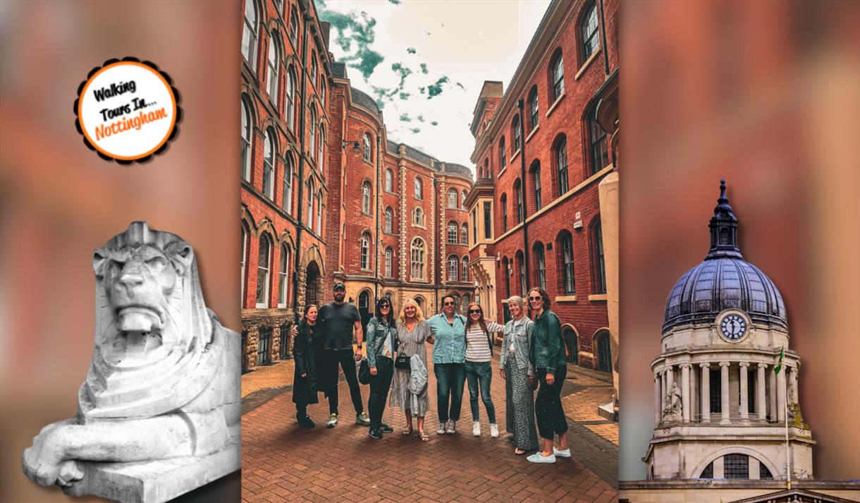 Tour group photograph in the Lace Market district