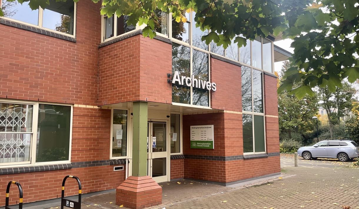 External of Nottinghamshire Archives building