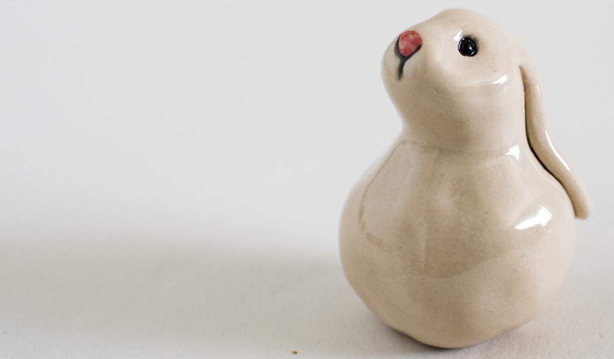 Clay bunny rabbit.