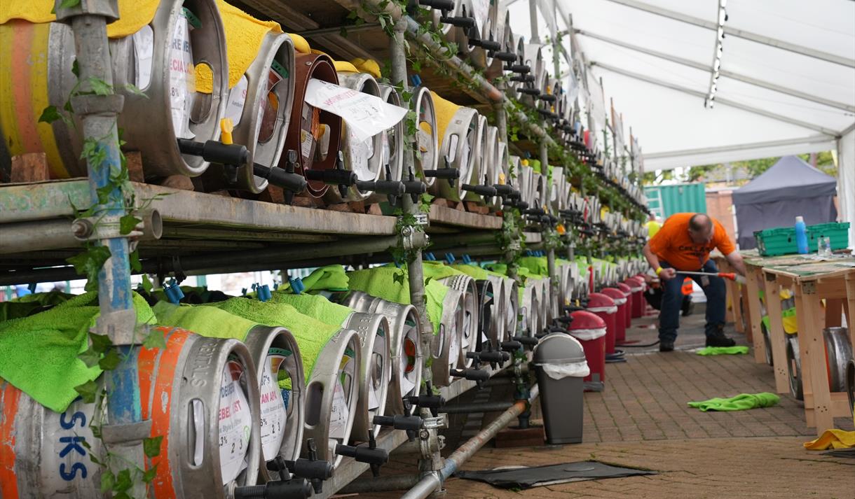 Photo of beer kegs