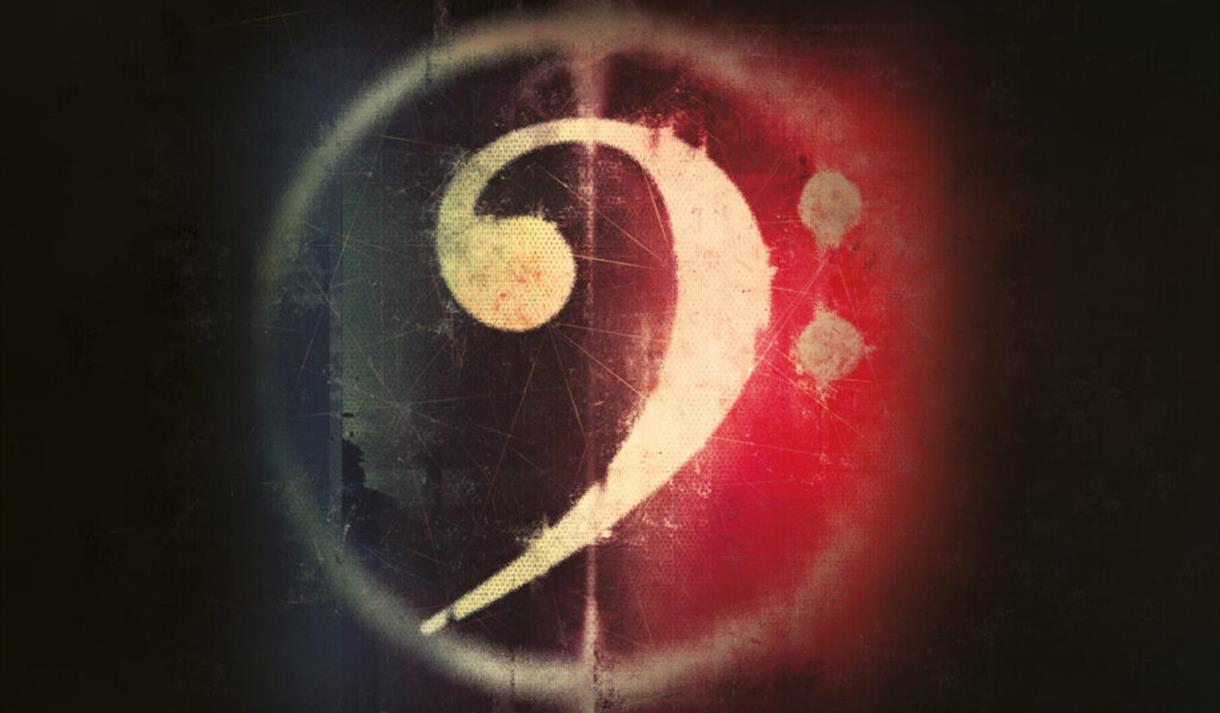 Graphic for Dreadzone showing a bass clef