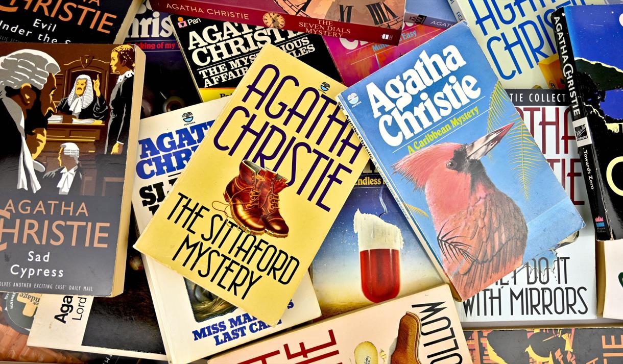 Collection of Agatha Christie novels.