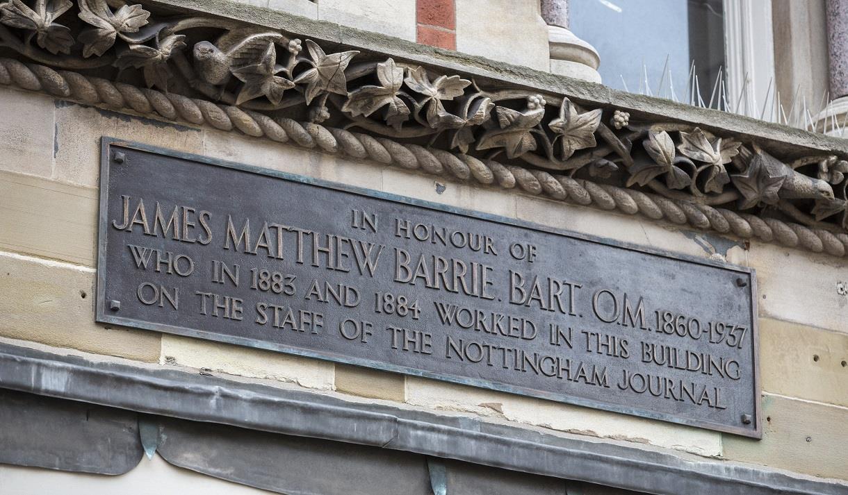 JM Barrie Plaque Nottingham