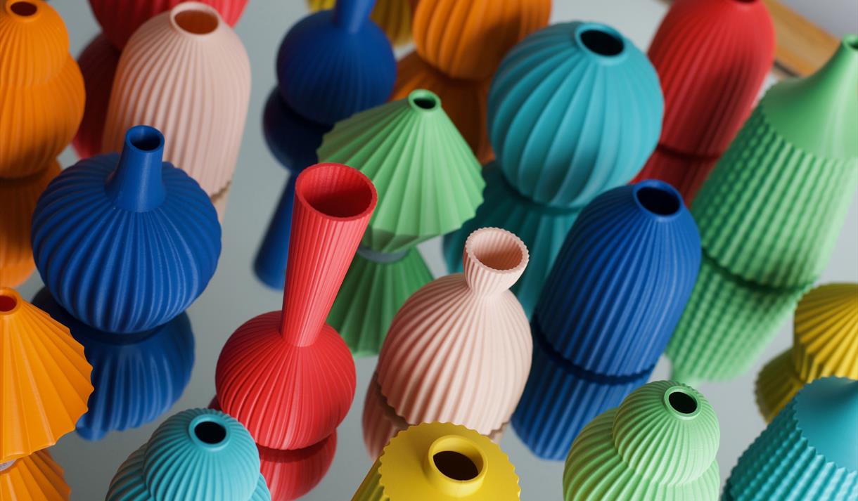 Photo of colourful vases