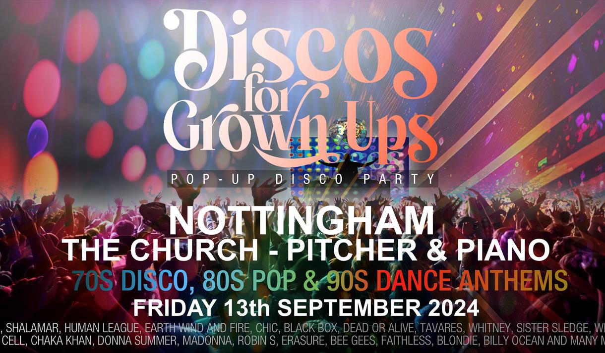 Nottingham Discos for Grown ups - The Church Pitcher & Piano
