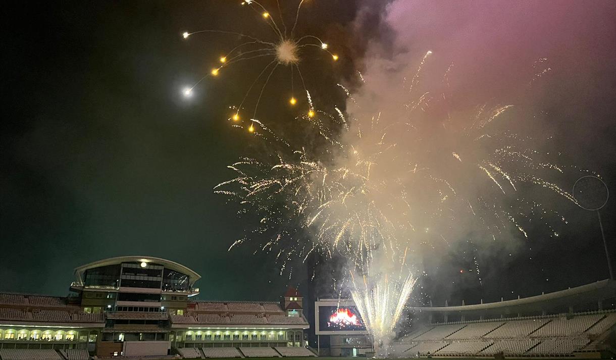 Photo of fireworks at Trent Bridge