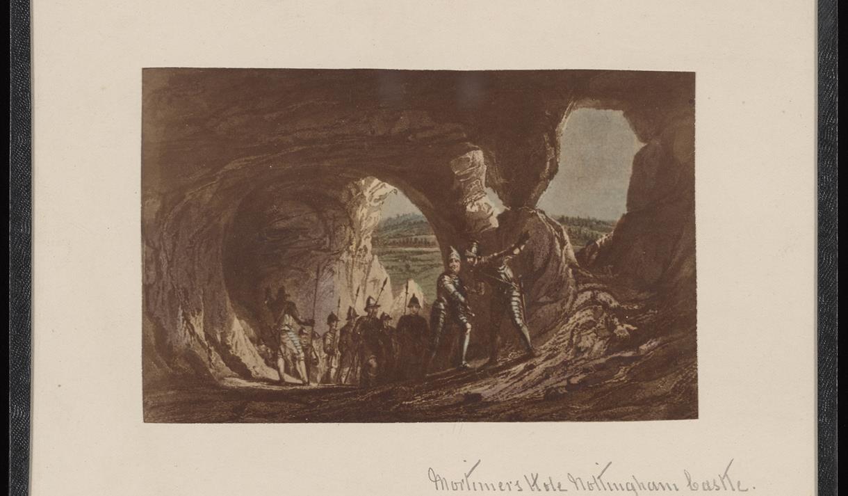 Old illustration of the Nottingham caves