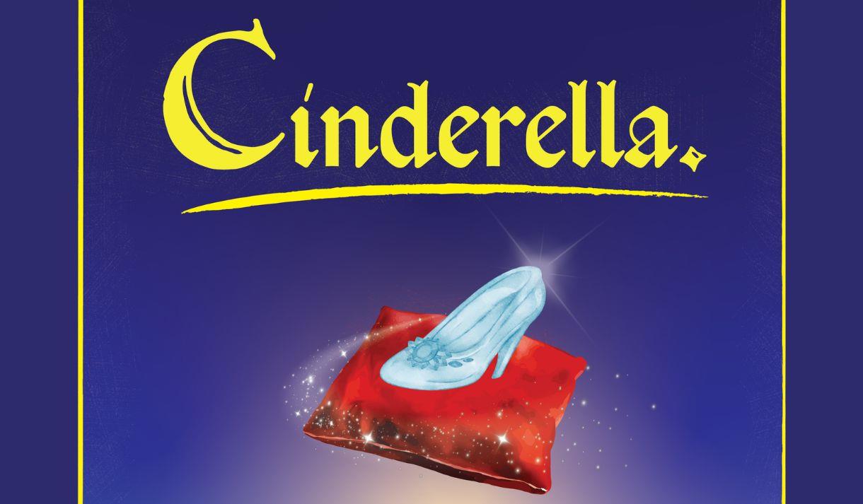 Graphic for the event including glass slipper on a cushion