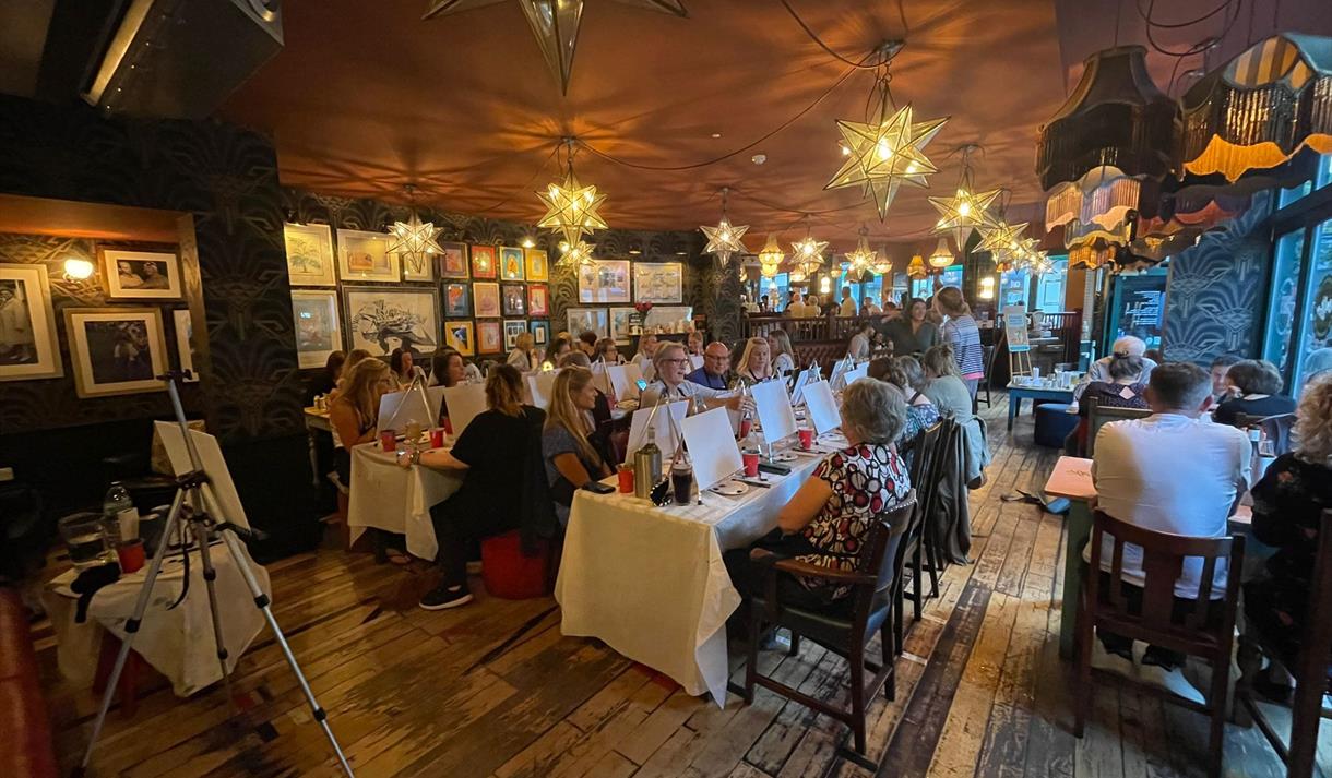The Paint Club painting party at The Unicorn Hotel