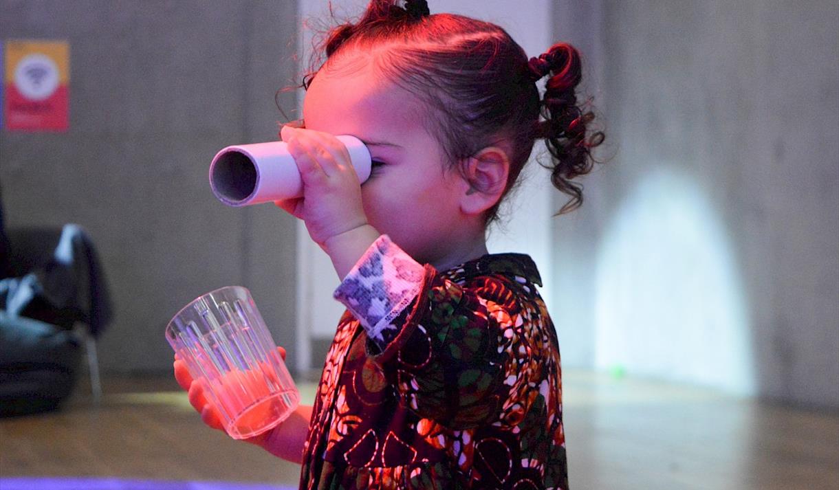 Photo of a young girl enjoying the workshop