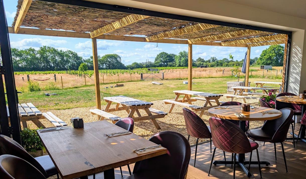 Vineyard café at Wolds Wine Estate