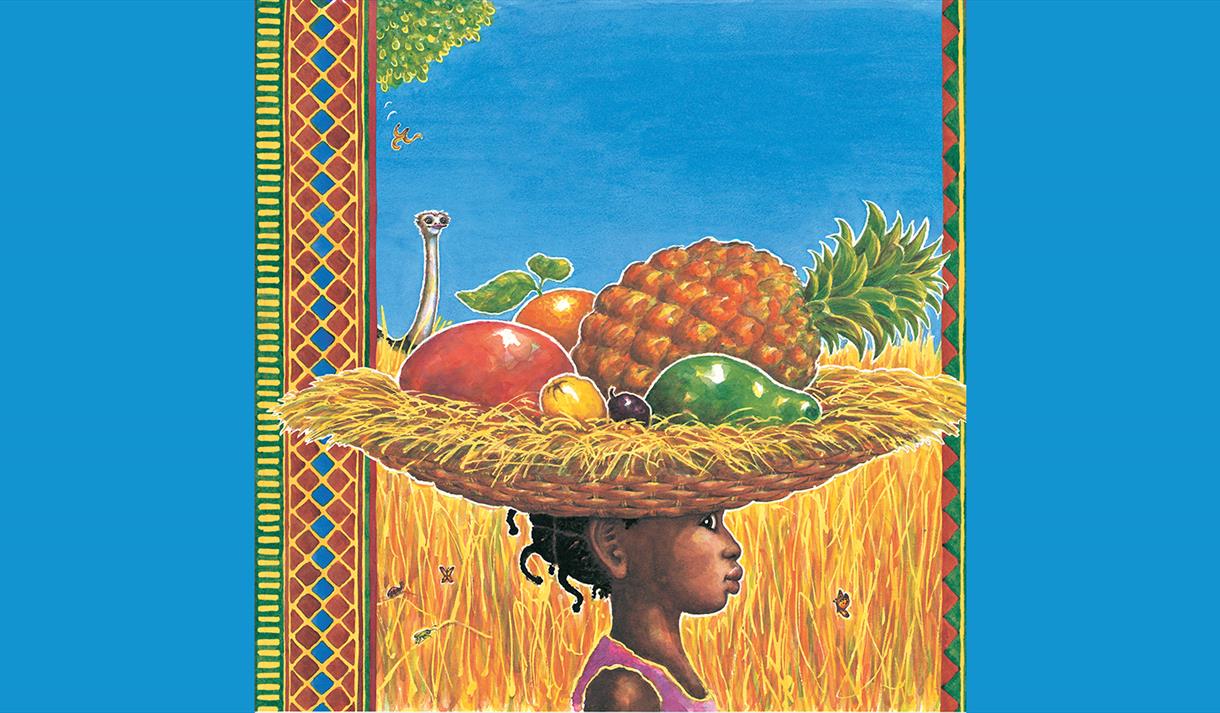 Graphic of the show featuring a cartoon depiction of a young girl with a basket of fruit balanced on her head.