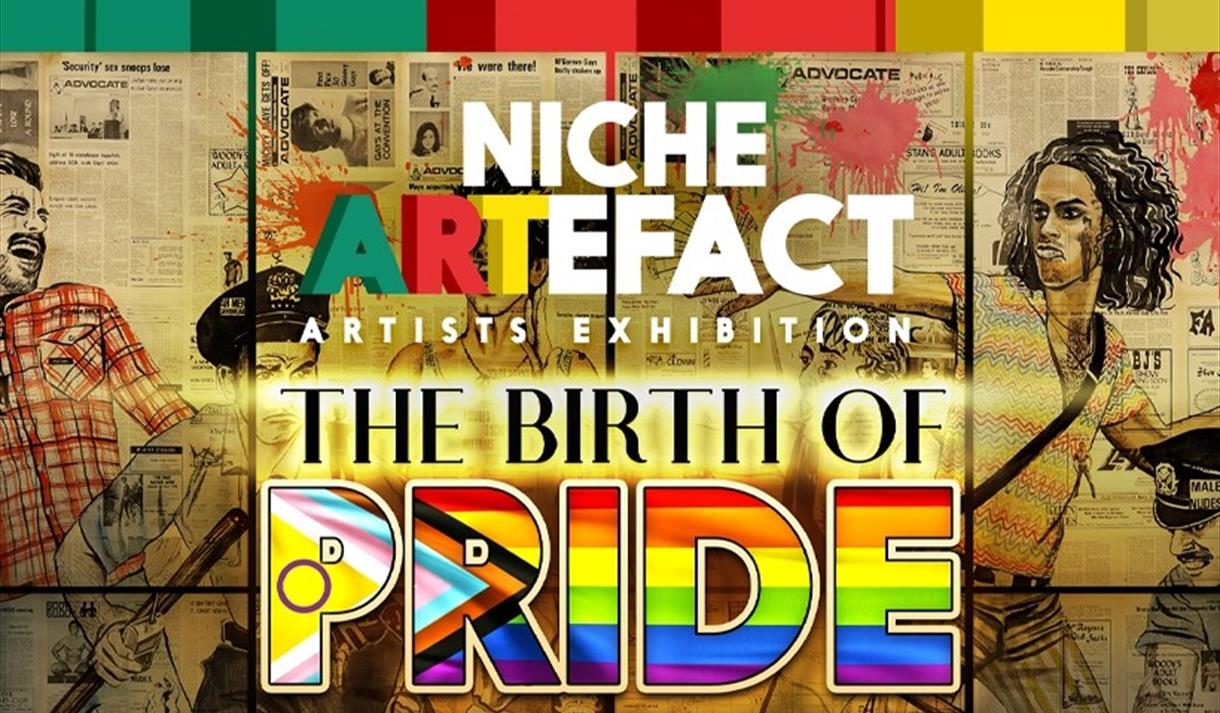 Graphic for the 'Birth of Pride' event including the title and a collage
