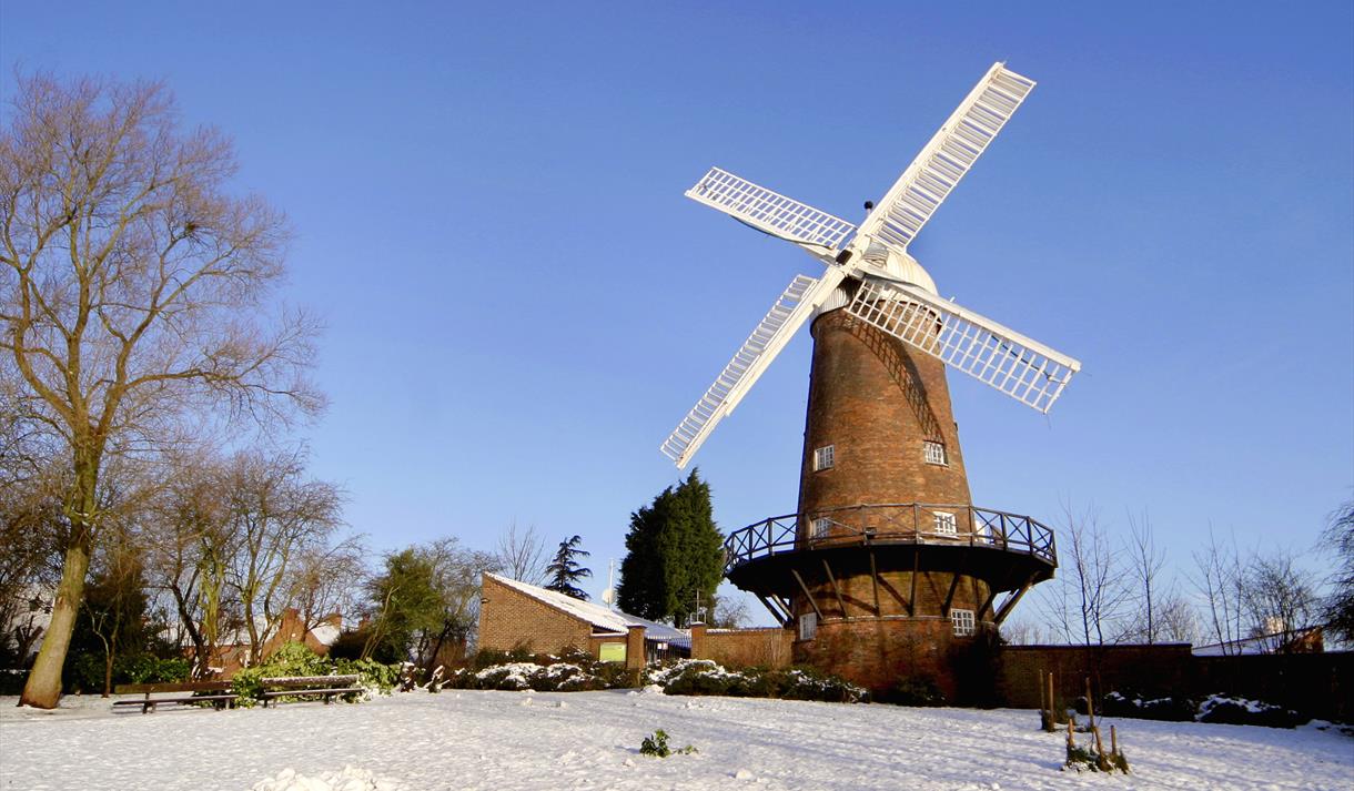 Green's Windmill in the snow