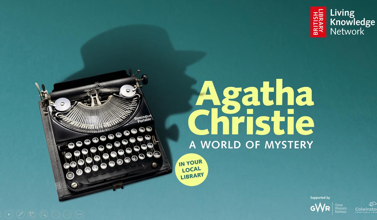 Agatha Christie: A World of Mystery exhibition banner