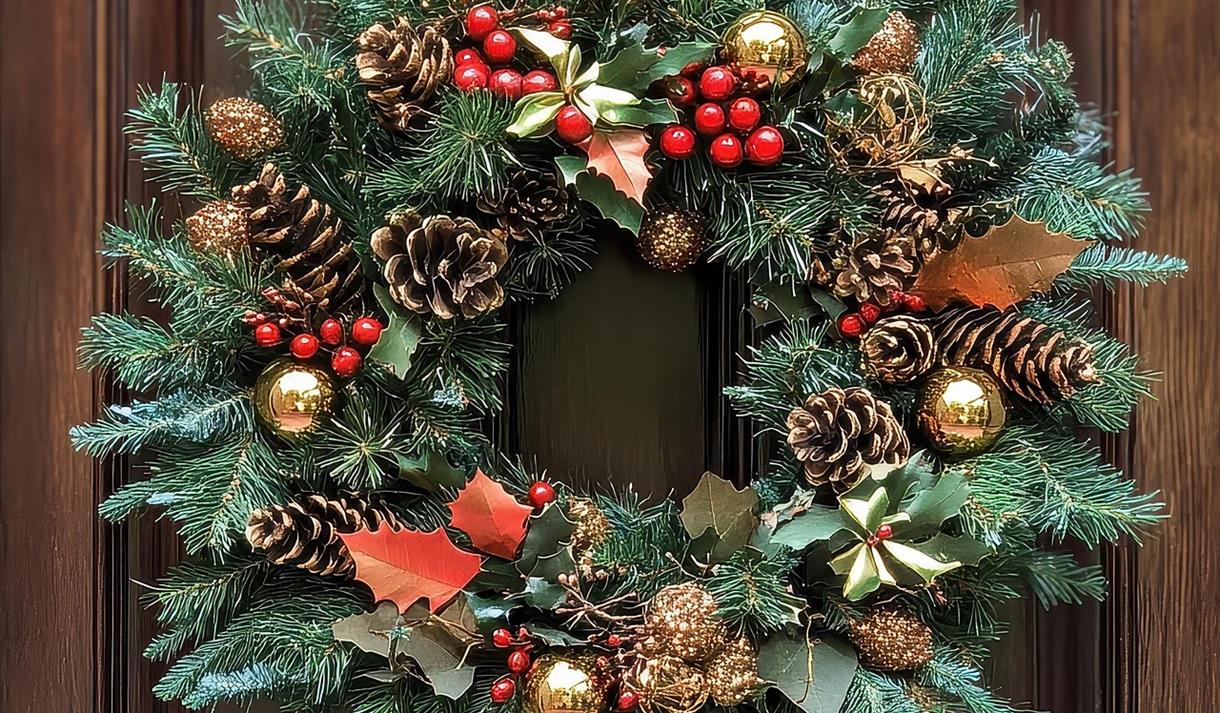 Christmas wreath making