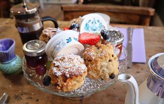 scones and sweets spread