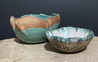 image of two ceramics pots