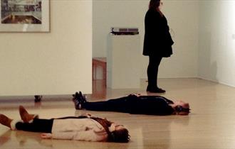 people in an exhibition