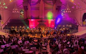 Orchestra on stage