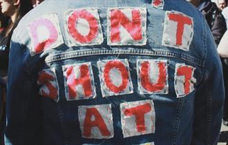 jacket which says dont shout at me