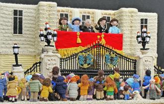 Image of a yarn construction of buckingham palace