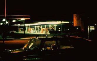 image of a car in the evening