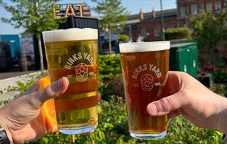 two pints of beer