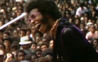 man performing to a crowd