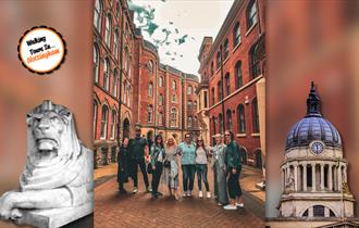 Tour group photograph in the Lace Market district