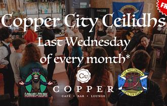 Graphic promoting the ceilidh