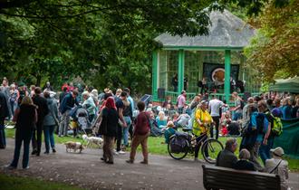 Nottingham Green Festival Bandstand among the trees