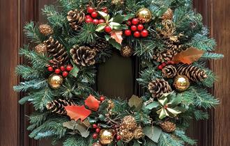 Christmas wreath making