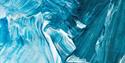blue and white paint blended together