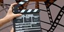 Photo of a film clapperboard
