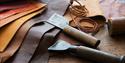 tan coloured leather and tools