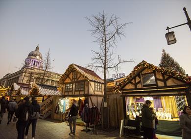 Christmas stalls on Long Row