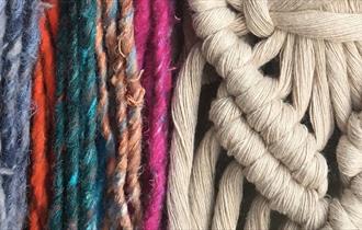 Mayflower Macrame Keyrings - family arts workshop at Mansfield Central Library