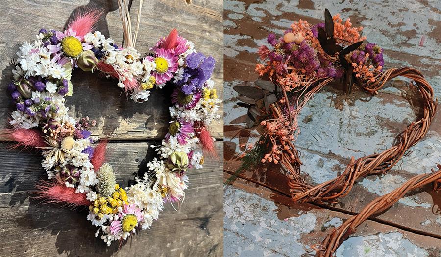 Wreath Making, Dried Flowers, Lace Market, Nottingham, Visit Nottingham