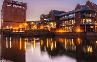 The image shows the British Waterways building in Nottingham.