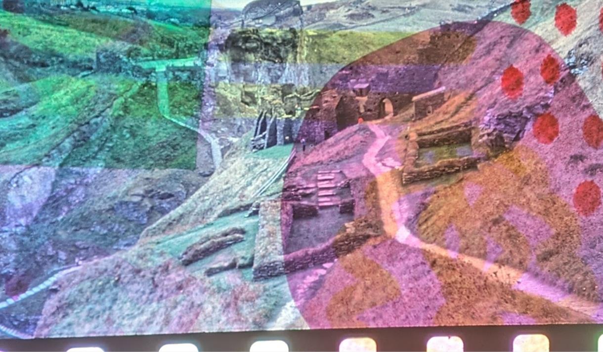 Photo of a drawing on a photo slide
