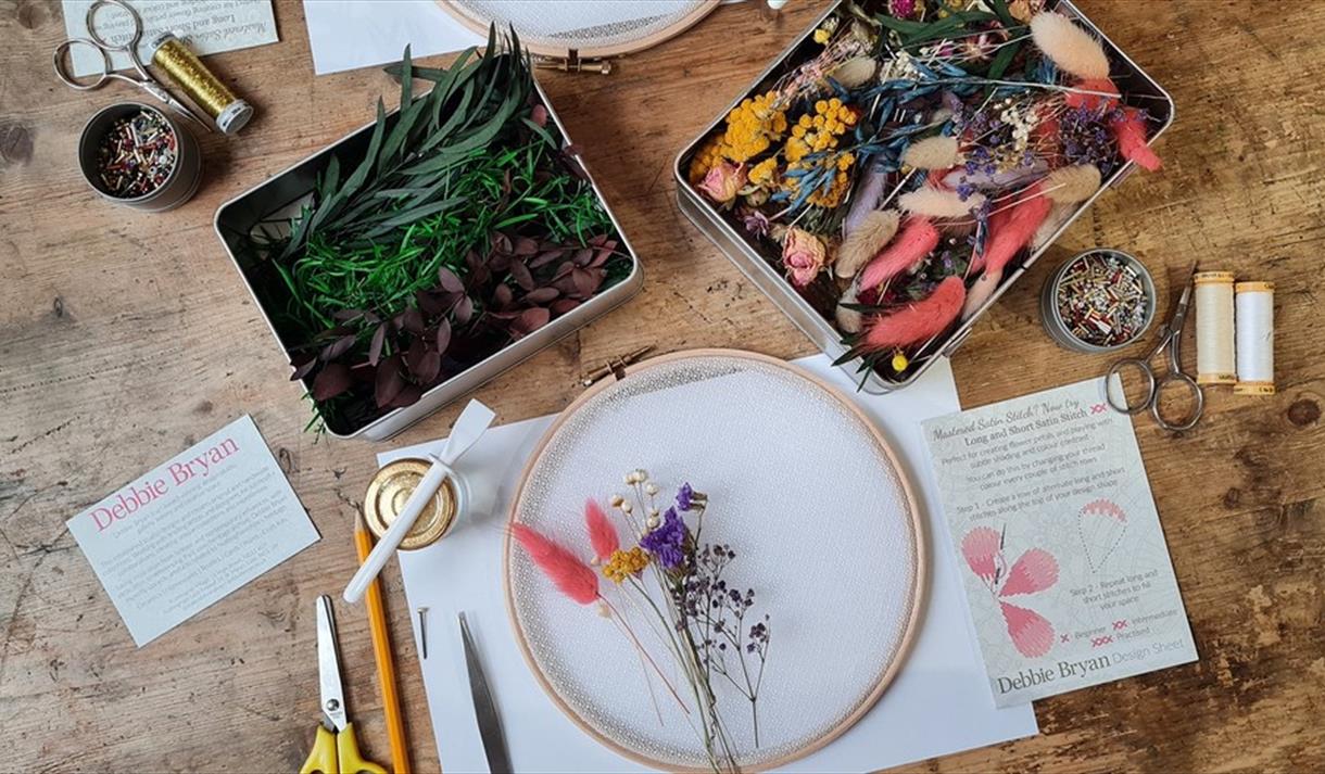 Dried Flower Embroidery Workshop with Debbie Bryan
