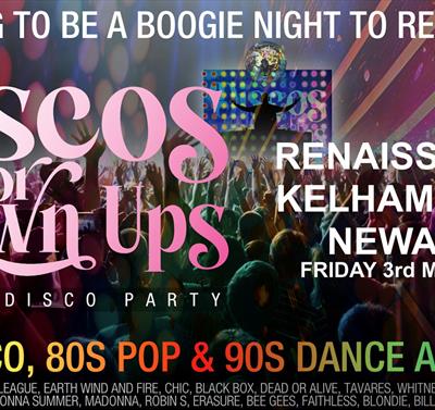 Discos for Grown ups pop-up 70s, 80s and 90s disco at Kelham Hall
