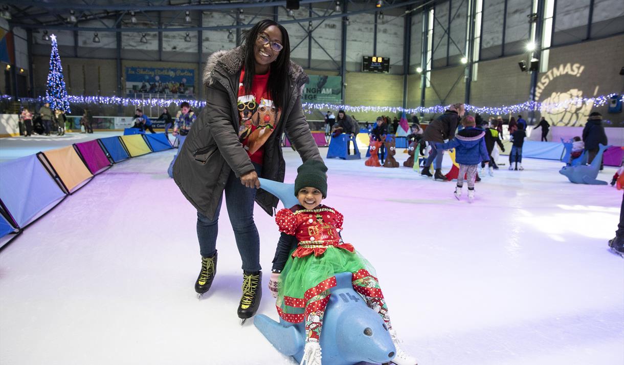 Christmas Ice Skating, family and toddler party, The National Ice Centre, ice skating 
