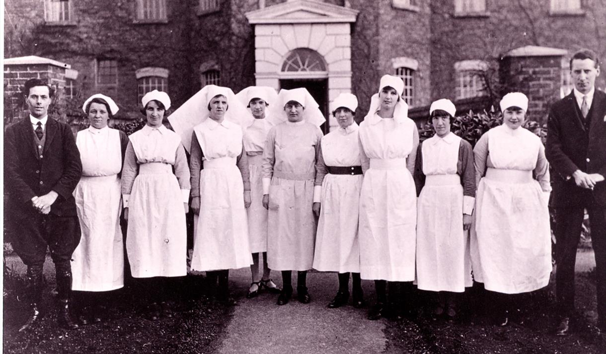 Nursing staff outside The Workhouse Southwell