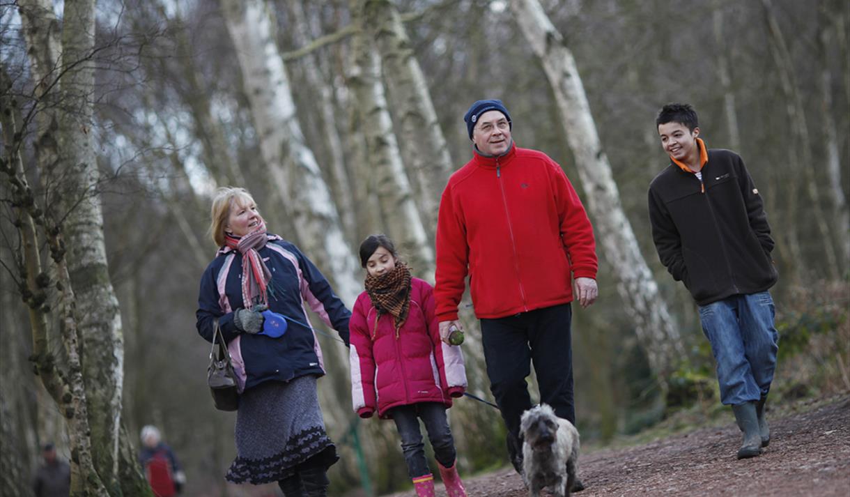 Sherwood Forest family walking