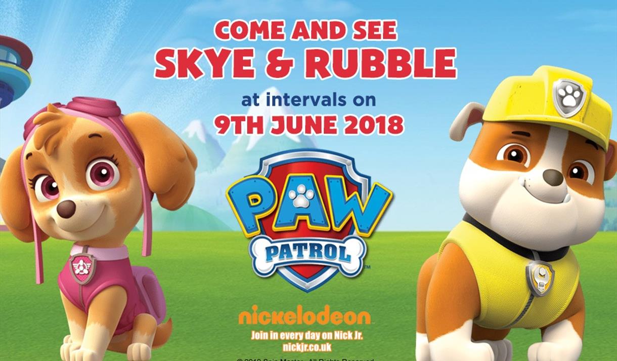 See SKYE and RUBBLE from PAW PATROL at Robin Hood's Wheelgate Park