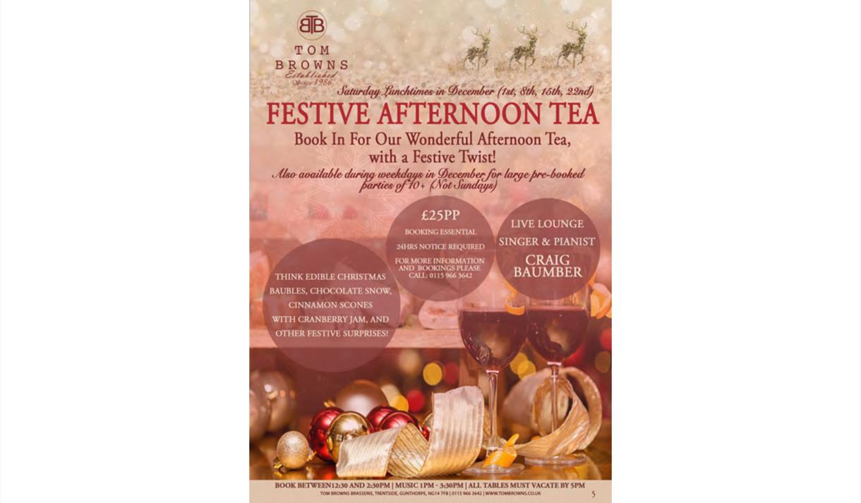 Festive Afternoon Tea at Tom Browns | Visit Nottinghamshire