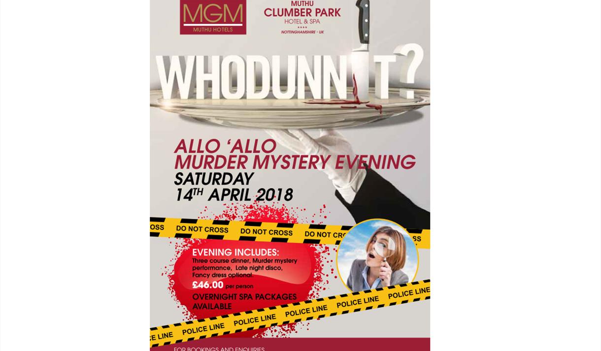 Allo 'Allo Murder Mystery Evening at MGM Muthu Clumber Park Hotel